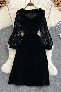 NEW--STYLISH & BEAUTIFUL DRESS ON VELVET FABRIC EMBELLISH BEAUTIFUL RESHAM, CRYSTAL GLASS BEADS,DABKA WORK for Party-WEAR - Product Image 2