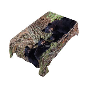 Manteles de fiesta de boda de algodón puro con diseño floral personalizado bordado a precio mayorista - Product Image 1