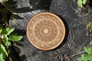 Premium Handcrafted Mandala <b>Wood</b> Trivet Decorative Circular Hot Plate Holder Sustainable Laser-Cut Kitchenware <b>Wood</b> <b>Placemats</b> - Product Image 6