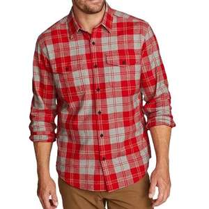 Camisas clásicas de franela a cuadros, cómodas camisas de franela a cuadros informales de manga larga para hombres, Camisa de franela a cuadros de algodón 100% para hombres - Product Image 5