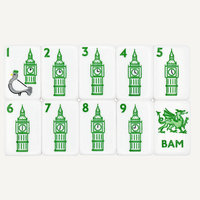 Tuiles de Mahjong Américaines de Luxe London Calling, Ensemble de 160 Tuiles en Acrylique Premium, Collection Designer Landmark Britannique pour la Décoration Intérieure