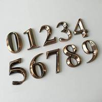 Numéro de maison en aluminium à vente chaude, numéro de maison personnalisé pour la maison, l'hôtel, numéro de chambre décoratif