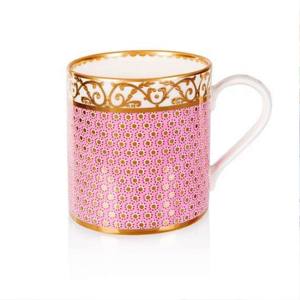 แก้วกาแฟสีชมพูแก้วกาแฟเซรามิกงานแฮนด์เมดพิมพ์ลายสินค้าขายดี - Product Image 1