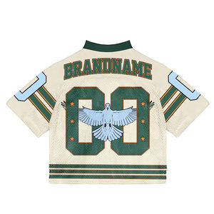 Camiseta Deportiva Unisex Personalizada, Corta, Holgada, Estilo Vintage, Urbana, Retro Americana, Cuadrada, de Malla, 100% Poliéster, Secado Rápido, para Fútbol - Product Image 4