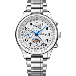 Nouvelle <span class=keywords><strong>montre</strong></span> automatique mécanique pour homme en acier inoxydable, <span class=keywords><strong>montre</strong></span>-bracelet haut de gamme, design multifonctionnel, étanche, pour les affaires - Product Image 1