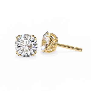 Boucles d'oreilles uniques en or 18 carats avec diamant de laboratoire pour fiançailles - Product Image 1