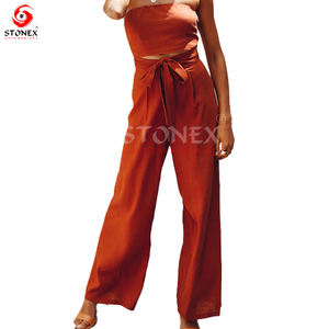 Mono de calidad superior para mujer, mono de diseño personalizado al por mayor para mujer, vestido con escote recto - Product Image 3