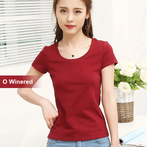 Camiseta informal de algodón de verano para mujer, camiseta de manga corta con cuello redondo, camiseta ligera de moda para uso diario - Product Image 1