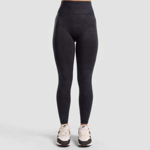 กางเกงเลกกิ้งไร้ตะเข็บเอวสูง HyperGlam Sports Wear พร้อมขอบยางยืด สีดำ-ระบายอากาศได้ดี สไตล์ฟิตเนส ฟรีไซส์ XS - Product Image 2