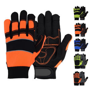 JNM SAFETY-Guantes de trabajo para hombre, resistentes, color naranja, mecánicos, con pantalla táctil, guantes de seguridad multiusos - Product Image 3