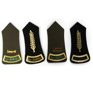 Epaulettes Personalizadas para Uniformes, Bordadas, de Algodón y Poliéster, con Placa de Latón, Hechas a Mano, con Logotipo, Servicio OEM/ODM, Color y Talla Personalizables