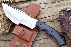 Cuchillo rastreador de acero D2 de la mejor calidad, cuchillos rastreadores de caza hechos a mano personalizados, cuchillo de Camping y supervivencia con mango de funda de Micarta. - Product Image 2