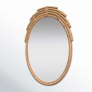 Lamont espejo redondo de ratán decoración de pared hecha a mano para baño sala de estar hogar acento India - Product Image 2