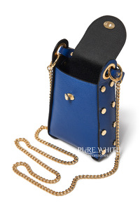 Italian Handmade Genuine Leather <b>Mini</b> Top Handle <b>Bag</b> with Bee Snap Closure - Product Image 2