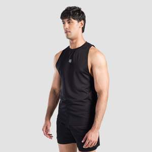 เสื้อกล้ามแขนตกสีดำสำหรับผู้ชาย - Product Image 3