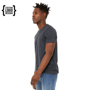 Blanc 100% coton unisexe t-shirts en gros col rond hommes t-shirt haute qualité à manches courtes t-shirt pour hommes - Product Image 5