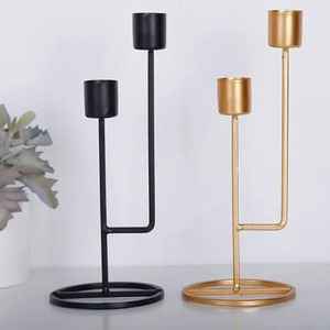 Unique Modern Gold Metal Geometric Pyramid Taper <b>Candle</b> Holder Set Wedding Dining Table Centerpiece Home Decoration Items Luxury - Product Image 4