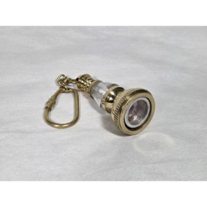 <b>Custom</b> Logo Handcrafted Brass Lantern <b>Keychain</b> with Compass Metal Business Gift - Product Image 5