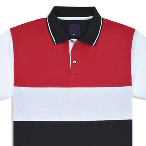 100% algodón de alta calidad ecológico para hombres Casual patrón sólido bloque negro Piqué para camisa liso teñido diseño frontal personalizado - Product Image 2