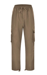 Pantalones cargo holgados de negocios informales gruesos para hombre de invierno 2024, pantalones de pie agrupados, pantalones para hombres jóvenes, pantalones multibolsa - Product Image 3