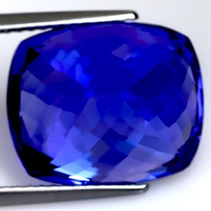 Certifié GIA 12.10 CT Top Grade Grand Looking Cushion Cut (14x12mm) Véritable Tanzanite Loose Gemstone Fabrication de bijoux de fantaisie - Product Image 3
