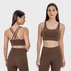 Sujetador deportivo cómodo sin costuras para mujer, elegante, acolchado, gimnasio, entrenamiento, ropa deportiva para Yoga, correr, Fitness, Frente duradero - Product Image 2