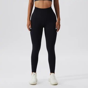 Vente chaude femmes décontracté Yoga ensemble brillant brillant taille haute sport Leggings avec respirant cravate teinture pour le Yoga - Product Image 2
