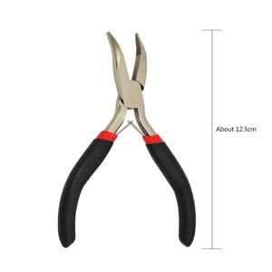 Pinzas para Extensiones de Cabello con Mango Negro, Herramienta para Extensiones de Cabello con Anillos Micro, Cuentas y Plumas - Product Image 4