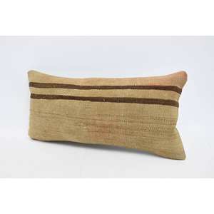 Alfombra Vintage de Lana Kilim, Tejido Beige de 12x24 Pulgadas - Product Image 4