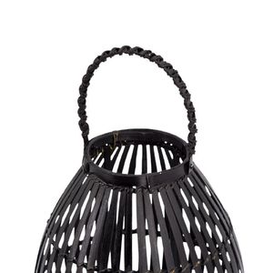 Candelabros de bambú negro rústico tejido a mano elegante linterna sostenible nuevo diseño lámpara de pie ecológica para decoración del hogar - Product Image 6