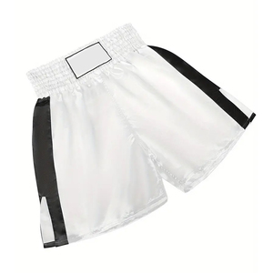 Pantalones cortos de entrenamiento de boxeo disponibles en colores blancos, adecuados para deportes de combate y pantalones cortos de Muay Thai MMA para hombres - Product Image 4