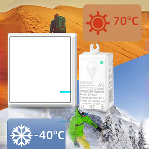 1-Gang Smart Wireless WiFi Light <span class=keywords><strong>Switch</strong></span> Tuya App Control remoto 600M Range 10A Interruptor de pared impermeable 10A <span class=keywords><strong>Kit</strong></span> de receptor - Product Image 4