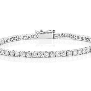 GRA Certified 8.33CTW Round Brilliant Cut Moissanite Tennis <b>Bracelet</b> Hip Hop Style <b>Solid</b> Gold Custom Wedding Jewelry for Women - Product Image 1