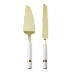 ชุดมีดเสิร์ฟเค้กแต่งงานสีเงินแนววินเทจสำหรับโอกาสพิเศษ - Product Image 5