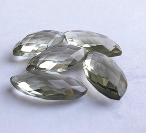 อัญมณี Prasiolite พลอยสีเขียวธรรมชาติทรงเหลี่ยมเพชรพลอยหลวม IGI - Product Image 3