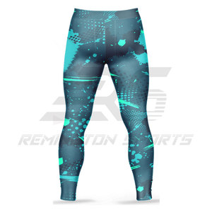 Activewear Hombres En Blanco Compresión Correr Fitness Leggings Gimnasio Leggings Para Hombres - Product Image 5