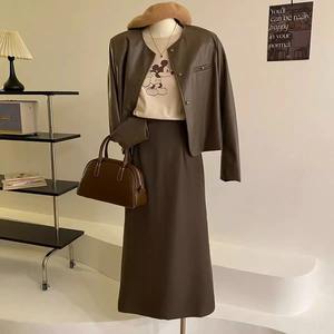 Veste en cuir d'agneau véritable souple pour homme, col coréen, style rétro, tempérament noir, veste classique, écologique, imperméable, coupe-vent - Product Image 3