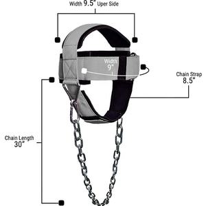 Customized <b>Neoprene</b> Weightlifting Fitness Head Neck Harness for Neck Head Neck Harness with Chain - Product Image 5