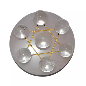 High Quality <b>Crystals</b> Quartz Pentagram David Star Set - Product Image 2