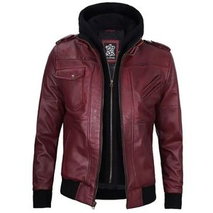 Chaqueta de Cuero Premium para Hombre, Invierno, Casual, Moderna, Diseño Clásico, Logotipo Frontal, Impermeable, Ecológica - Product Image 5