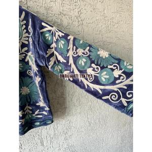 Most Trending Handmade Suzani Embroidery <b>Velvet</b> Winter Jacket Women Short Suzani Jacket Free Size Short <b>Quilted</b> Jacket - Product Image 5