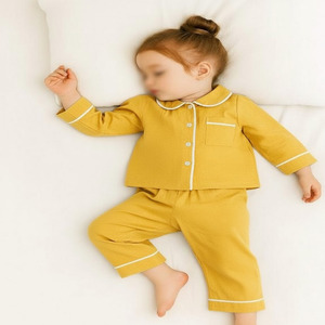 Vêtements de nuit en coton à manches longues pour filles, tenue d'hiver 2 pièces 2026, vêtements de nuit pour garçons, pyjamas personnalisés pour filles et enfants - Product Image 2