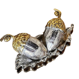 Leaf Shape Shiny Polished Newly Designed Aluminum Metal Kitchen Ware Dining <b>Table</b> Accessories Spice Salt Pepper - Product Image 3