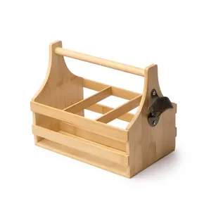 Porte-bouteilles en bambou personnalisé Koril, gadget unique - Product Image 4