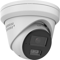 Caméra de tourelle IP PoE audio bidirectionnelle 4MP 30m Smart Dual Light, détection humaine et de véhicule, audio, alarme de sirène avec lumière clignotante