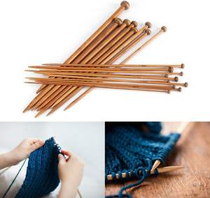 36 aiguilles à tricoter en bambou à pointe unique, 18 tailles de 2,0 mm à 10,0 mm, aiguilles à tricoter en bois de sheesham - Product Image 5