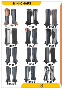 2025 <b>Waterproof</b> and Breathable Real Full Grain Leather Western Horse <b>Chaps</b> with Curved Zip Half <b>Chaps</b> - Product Image 4