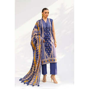 Conjunto de Traje de Chifón de 3 Piezas para Mujer, Bordado e Impreso, con Dupatta, 100% Algodón Transpirable, CL-52333 - Product Image 2