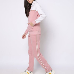 <b>Women</b> Casual Solid Tracksuit 2Pcs Set High Quality Fleece Custom Print Zipper Closure Latest Fashion for <b>Women</b> - Product Image 3