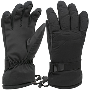 Prix usine enfants hiver gants de Ski imperméable coupe-vent en cuir véritable Cardura Polyester tissu auto-chauffant poignées - Product Image 2
